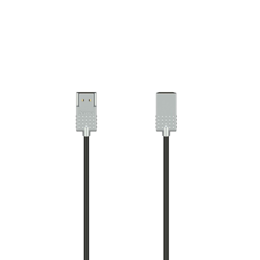 Hama High-Speed HDMI Kabel Ultra-Slim 4K + Ethernet 200 cm Zilver/Zwart