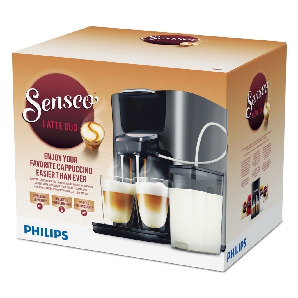 Philips HD9411/70 Senseo Latte Duo Koffiepadmachine Titanium/Zwart