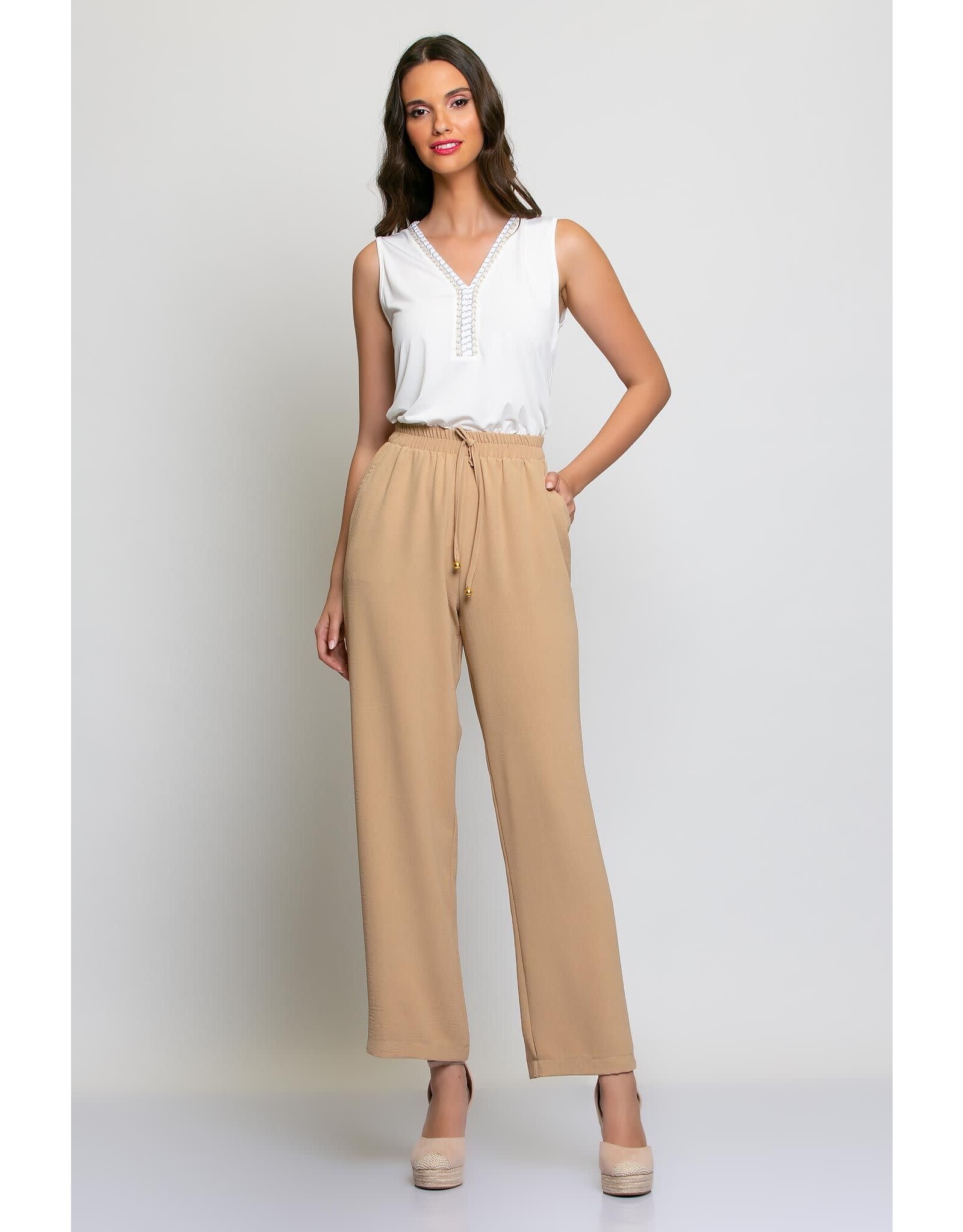 Batida 45 broek Batida 1466 effen sand