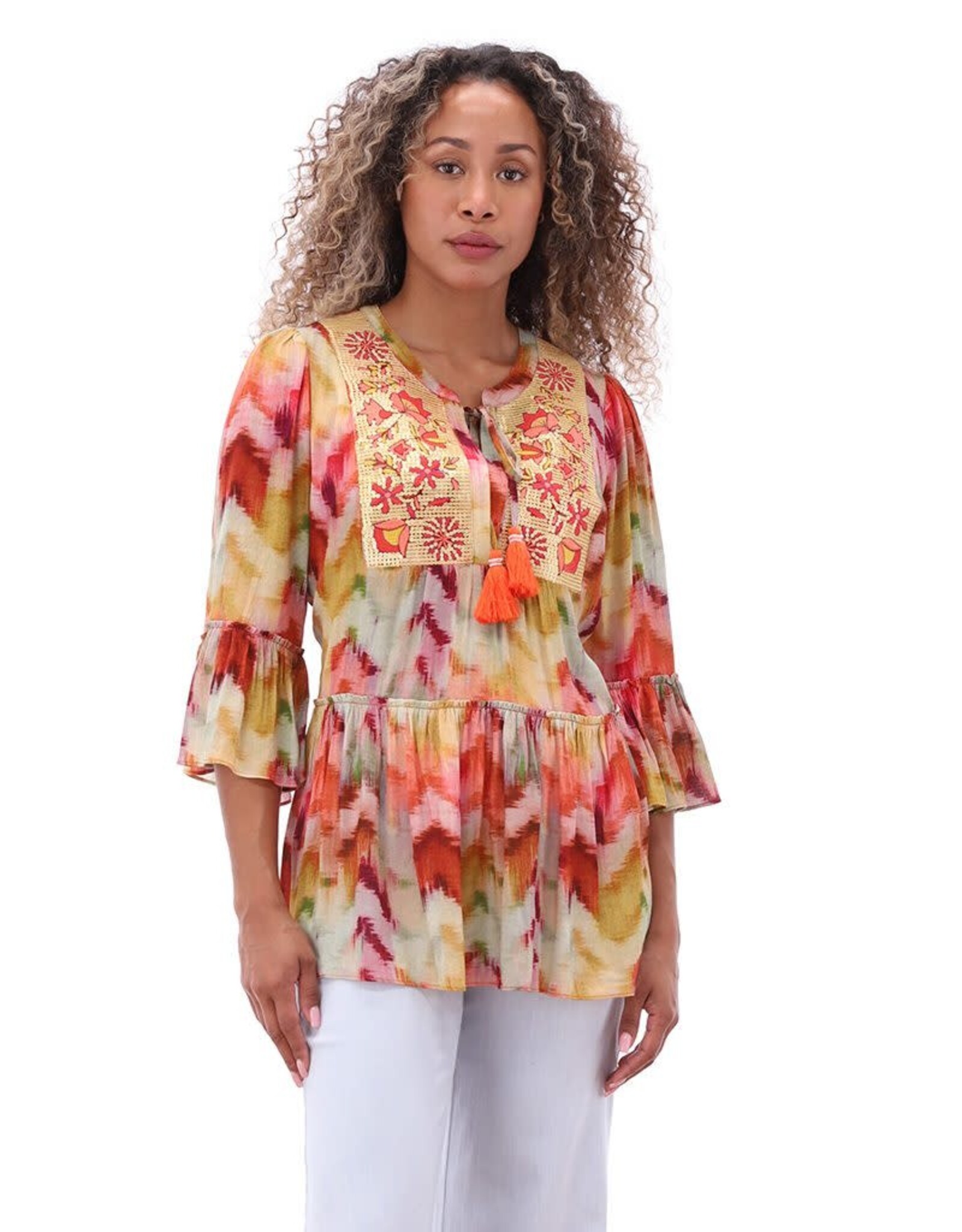 K-design 20 blouse K-design 3/4 mw boho met lovertjes A508 P932