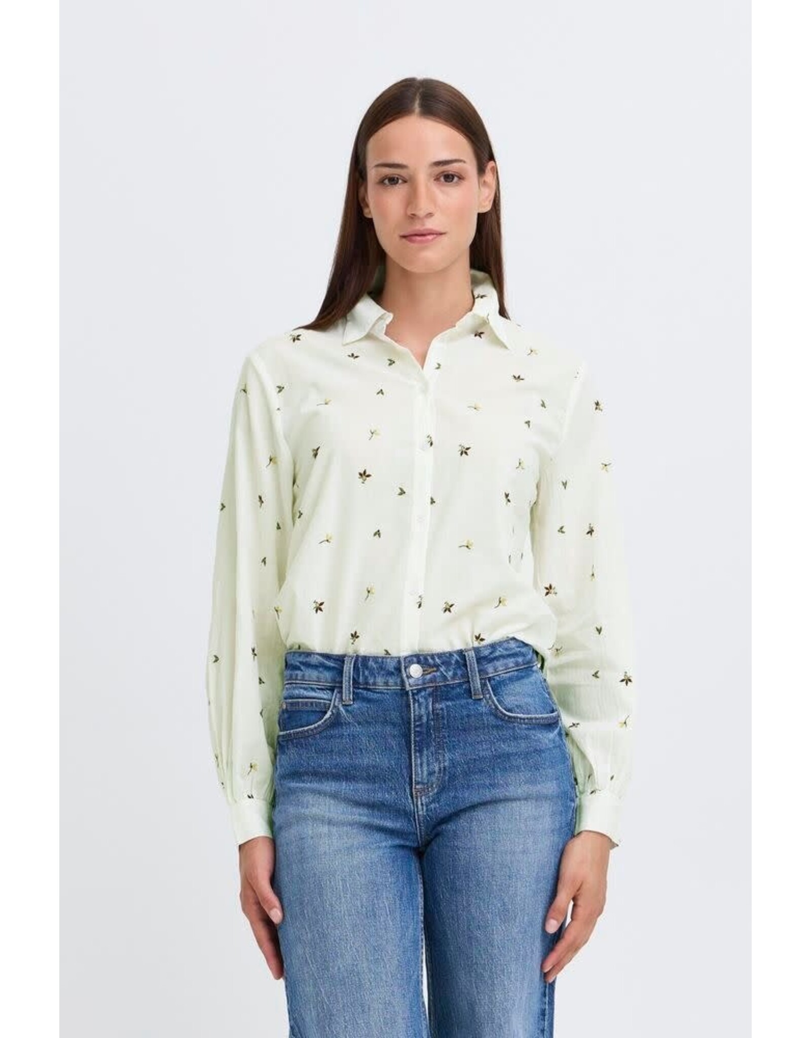 B.Young 44 shirt B.Young 20815247 Byjadis 204964 mult. emb. flower