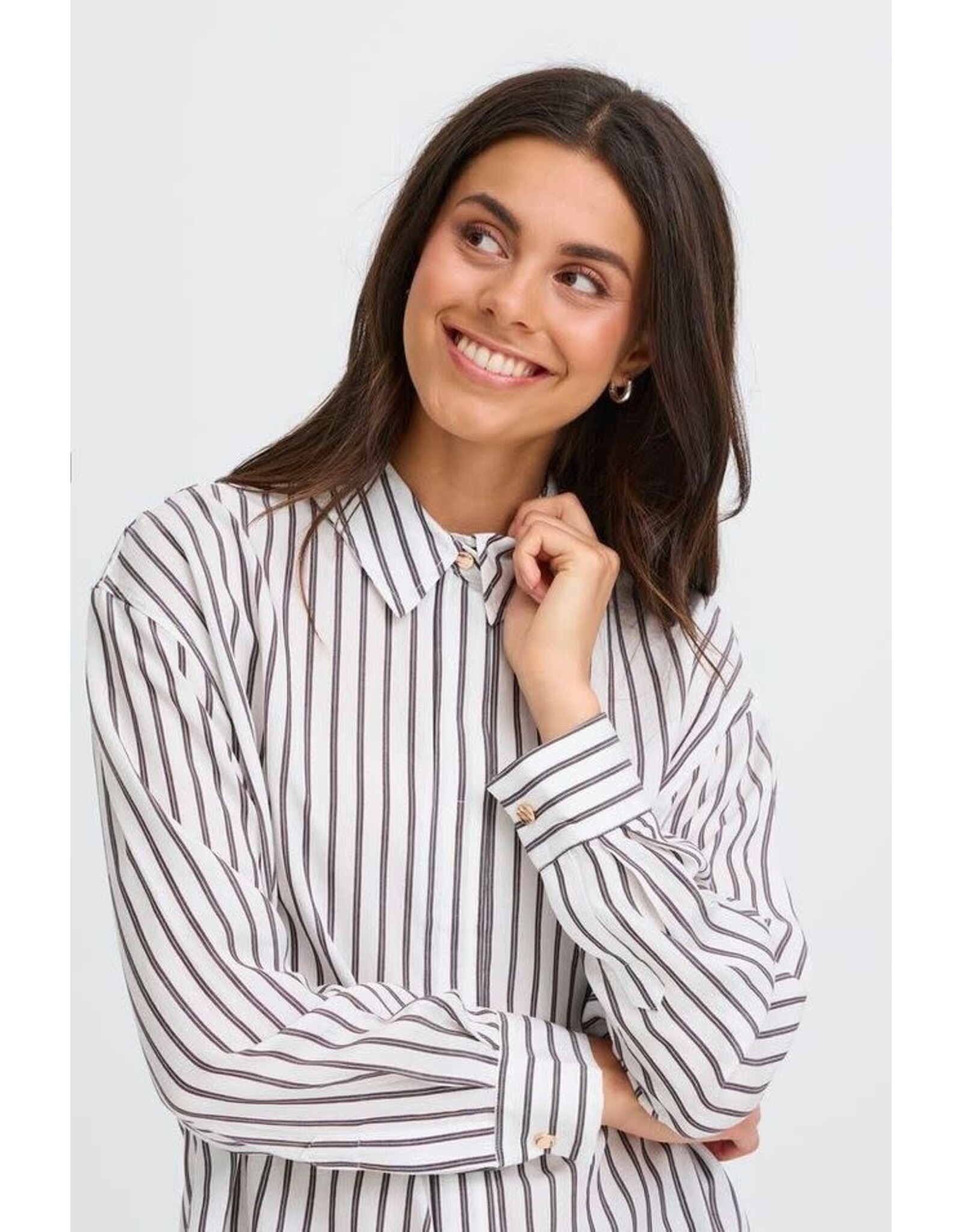 Fransa 34 shirt Fransa 20617097 frviolet 900004931 fudge stipe mix