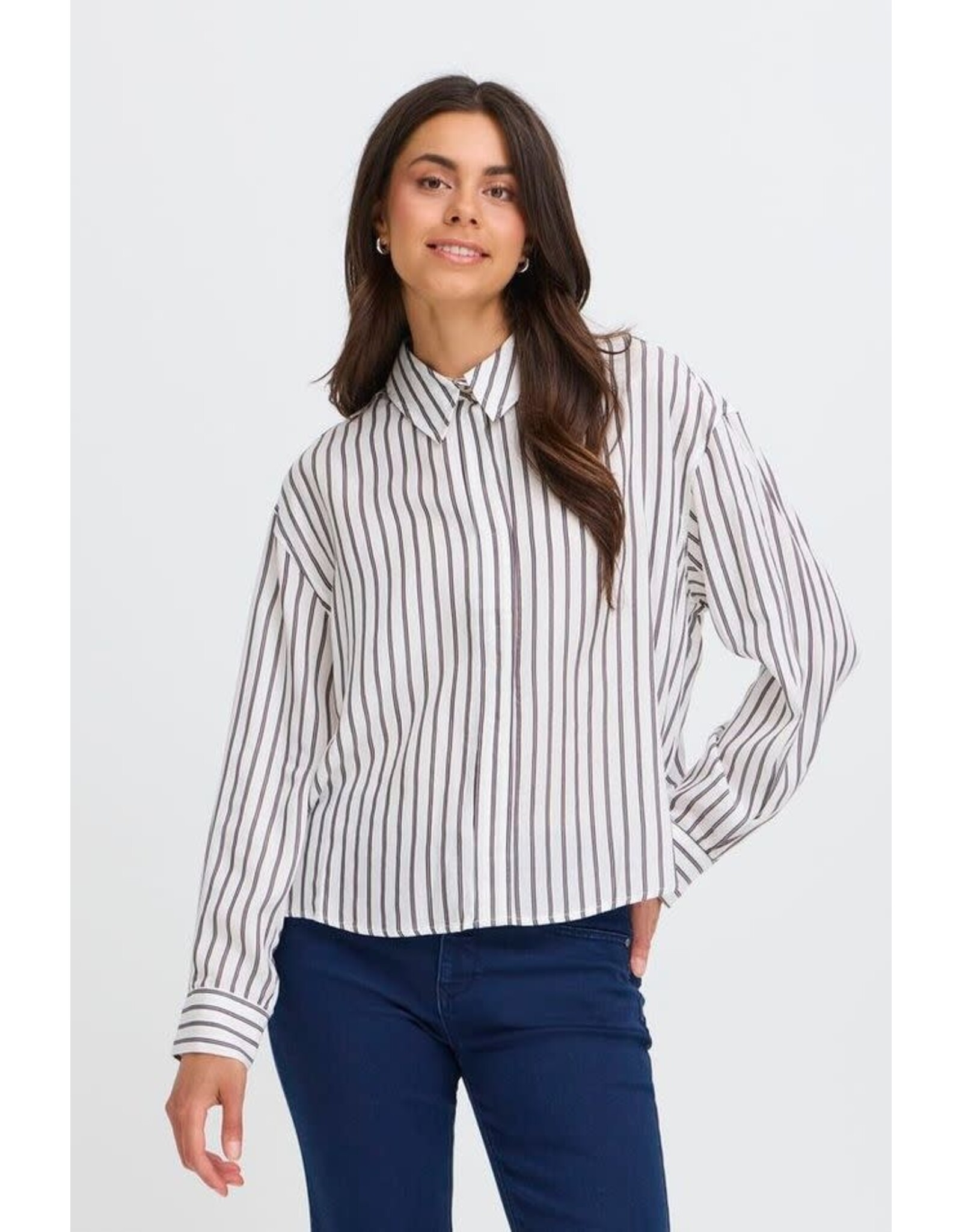 Fransa 34 shirt Fransa 20617097 frviolet 900004931 fudge stipe mix