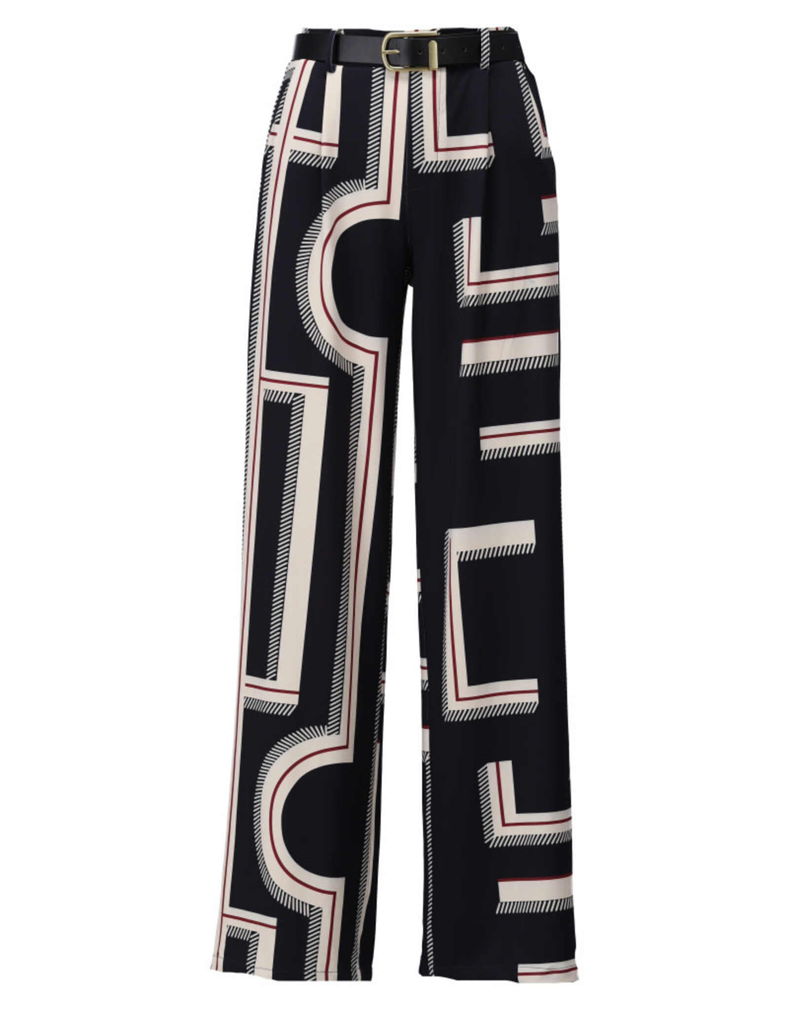 K-design 20 broek K-design met design en riem B332 P050