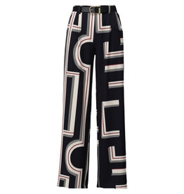 K-design 20 broek K-design met design en riem B332 P050