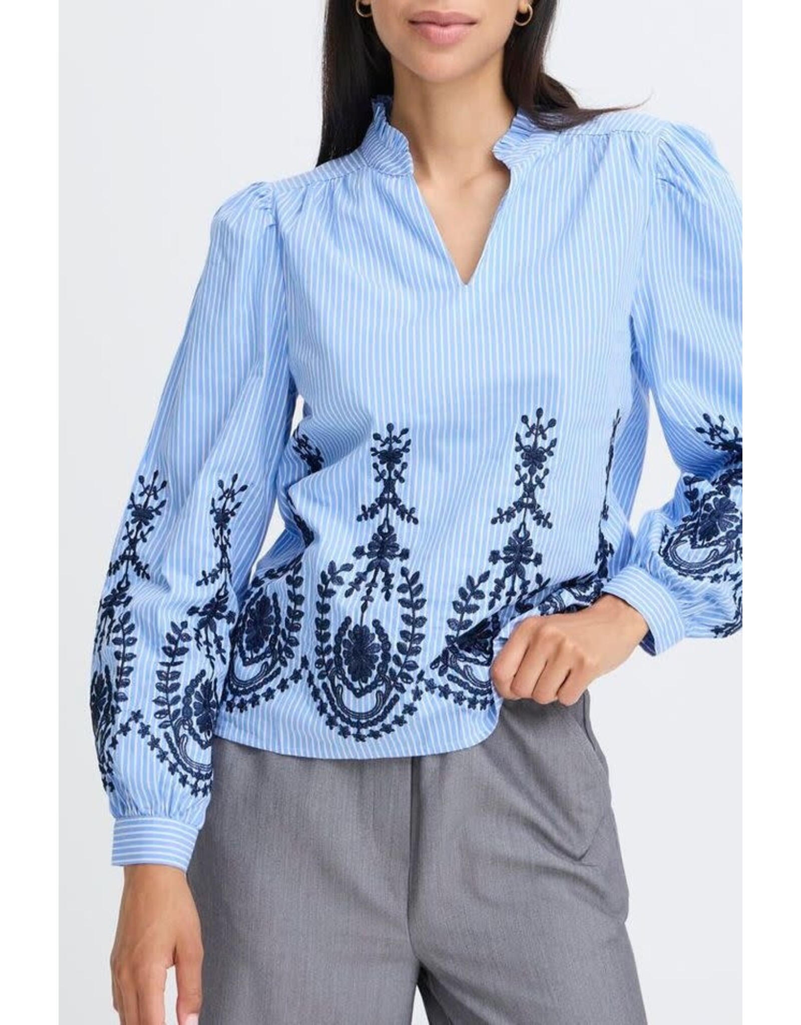 B.Young 44 blouse B.Young 20818918 byxfausta 900007885 li. blue mix