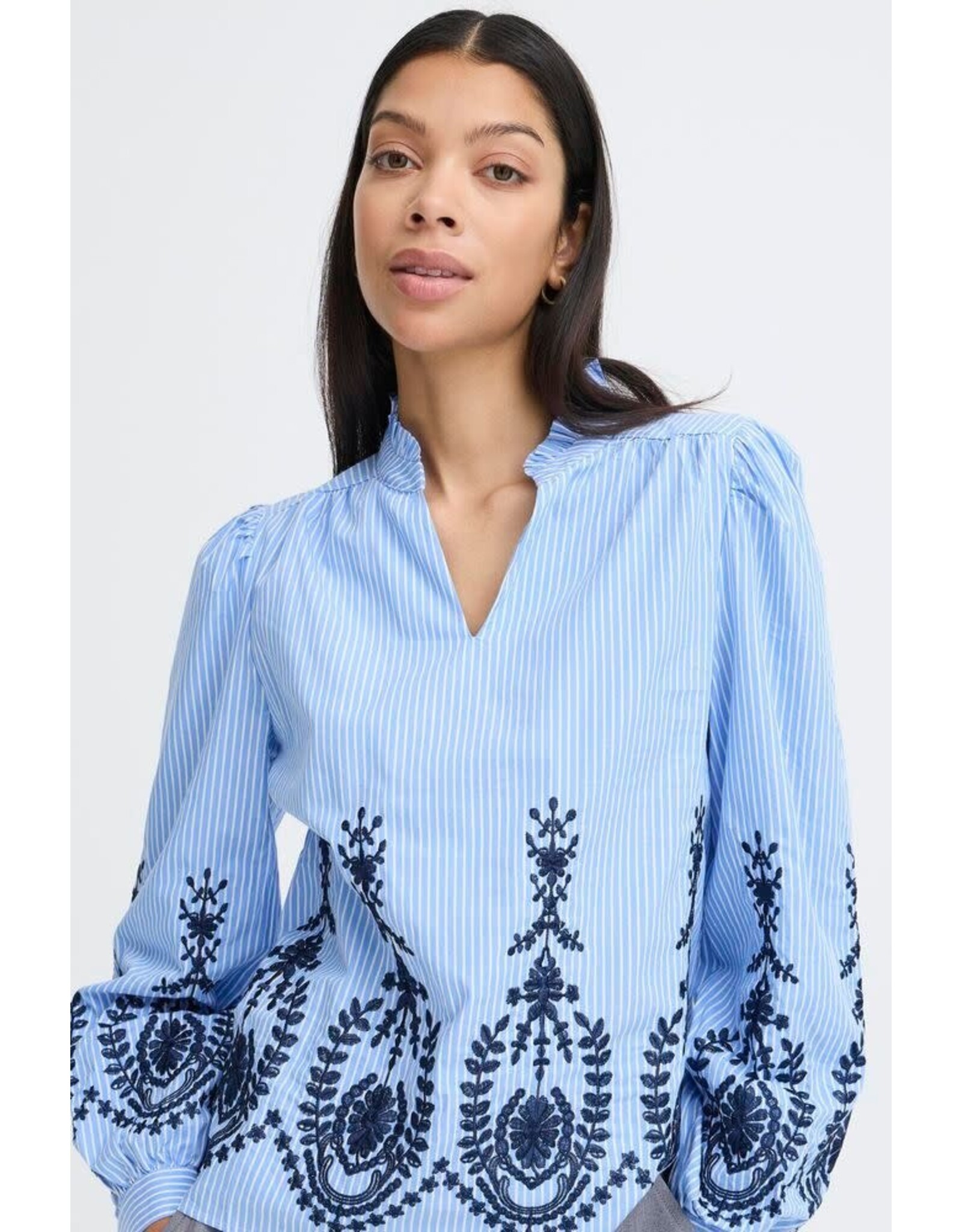 B.Young 44 blouse B.Young 20818918 byxfausta 900007885 li. blue mix