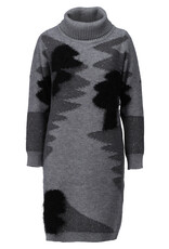 K-design 20 jurk rolkr K-design B863 grey melange
