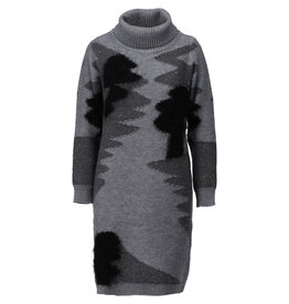 K-design 20 jurk rolkr K-design B863 grey melange