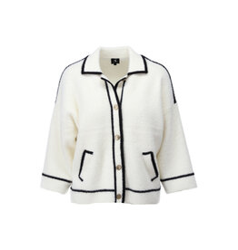 K-design 20 cardigan K-design met knopen B846 ecru