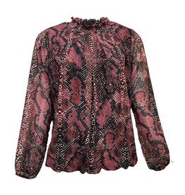 58 blouse Pink Lady E203 opst kr print bordo