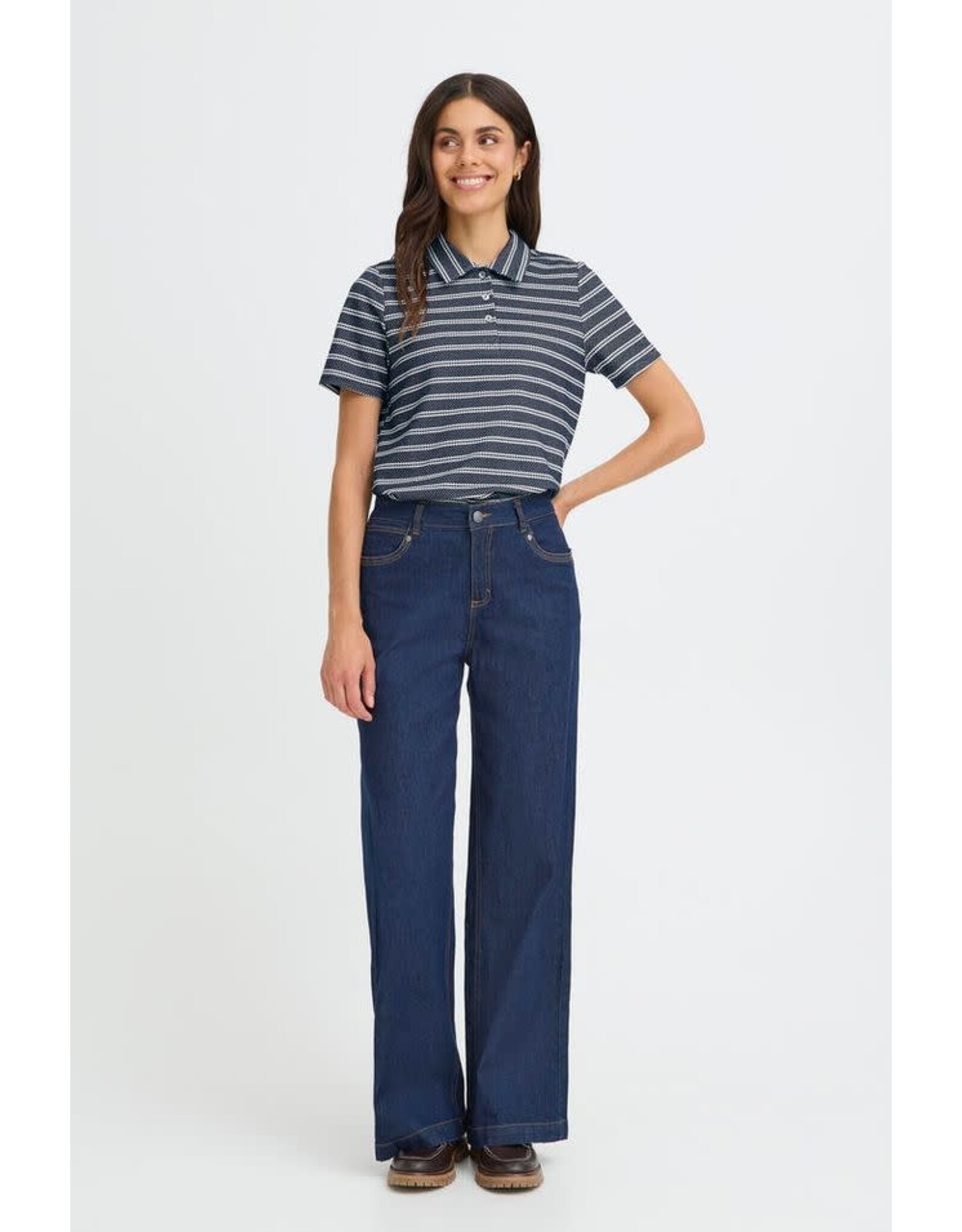 Fransa 34 shirt Fransa 20617412 frjosie 900004593 navy stripe