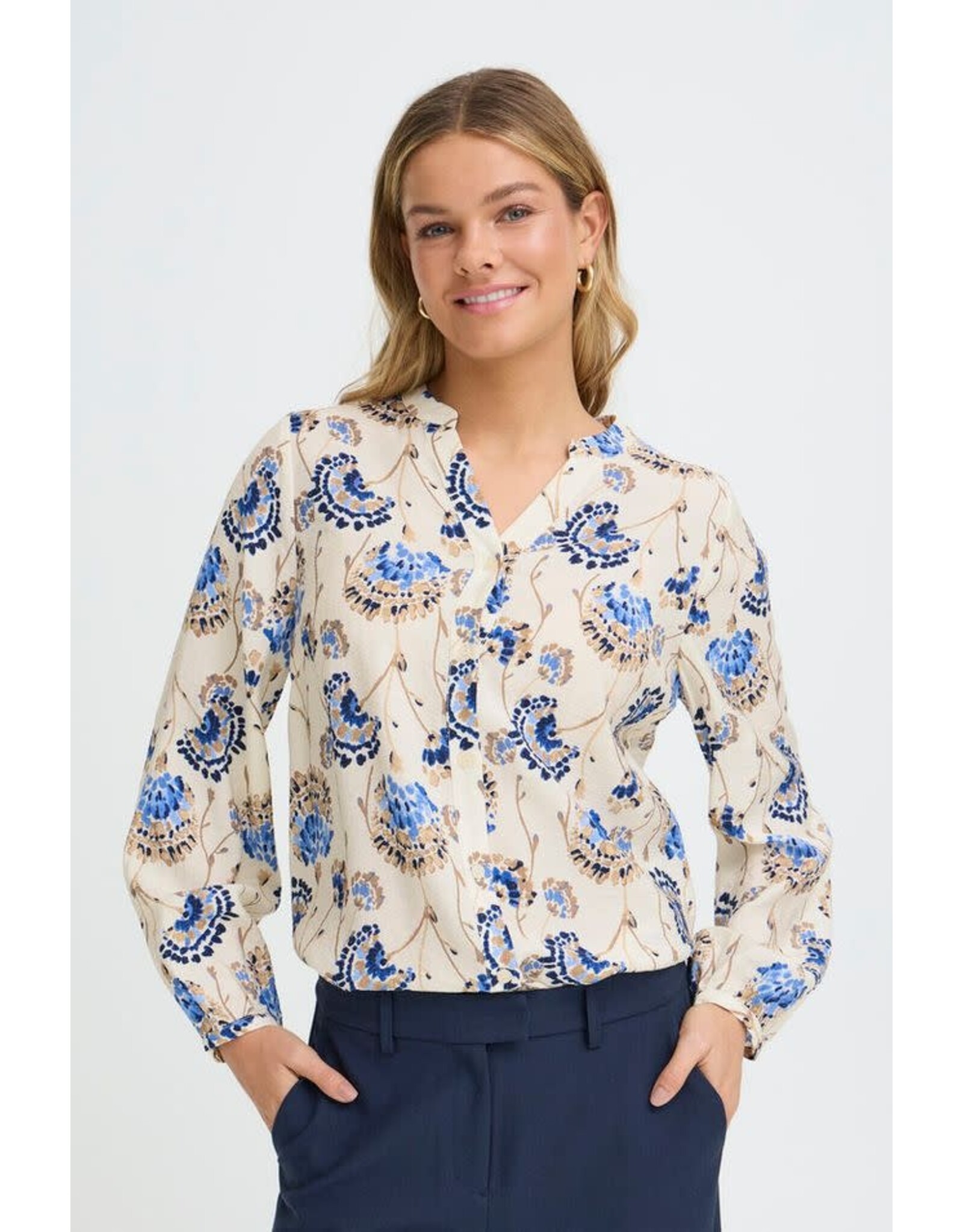 Fransa 34 shirt Fransa 20617837 frkalia 900008160 white floral