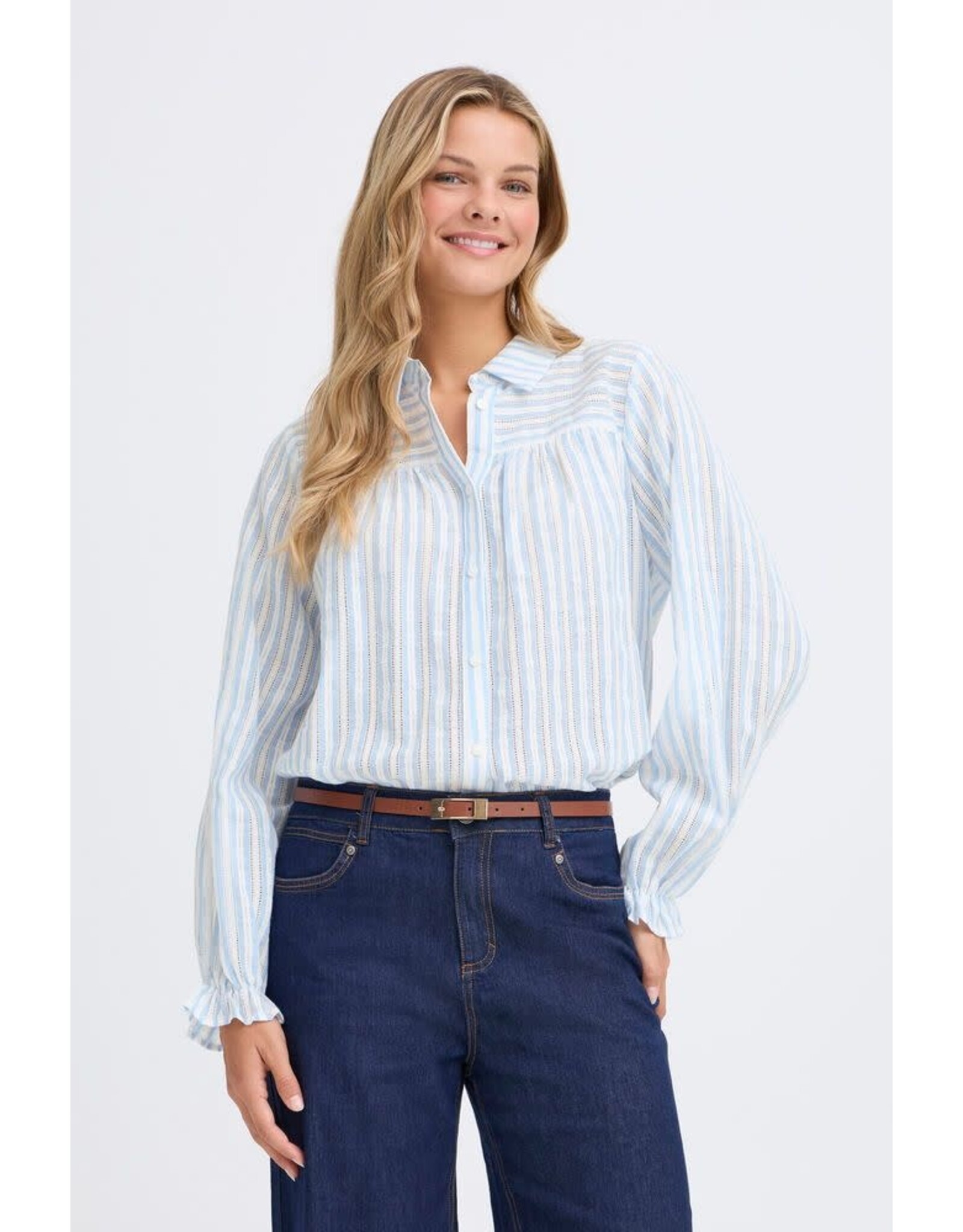 Fransa 34 shirt Fransa 20617441 freverly 900004051 blue stripe