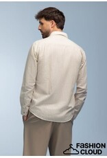 Blue Fields 30 shirt lm Blue Fields 212 36040 1711 greige/wit stripe