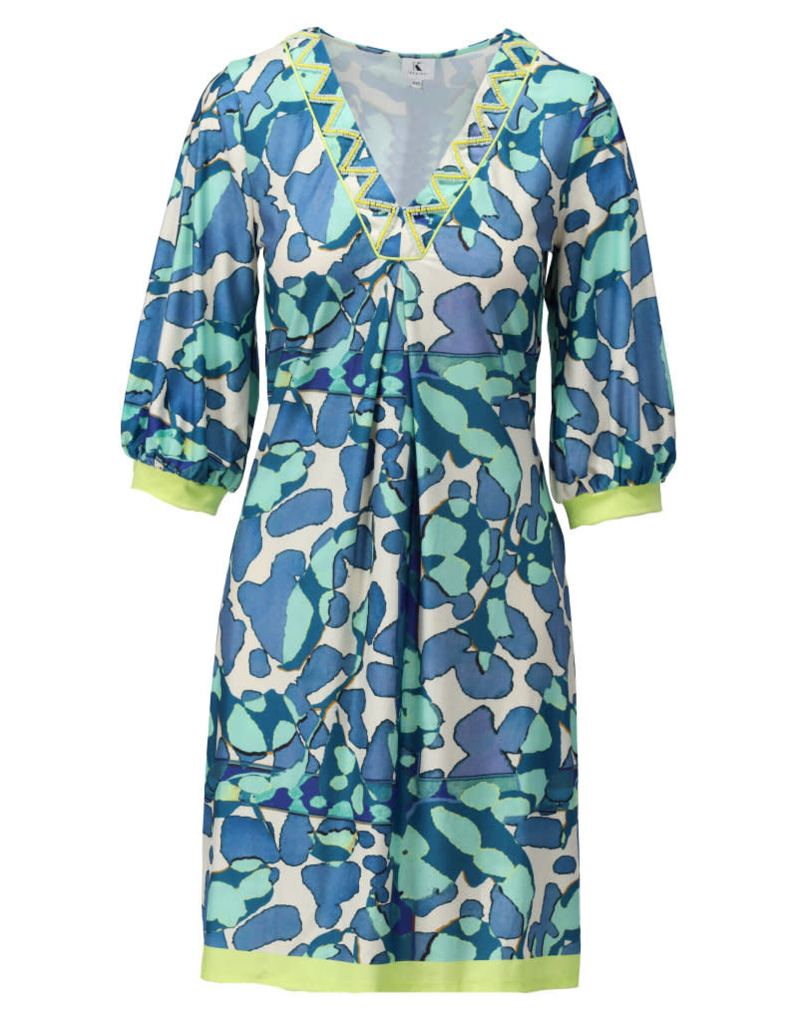 K-design 20 jurk K-design V-hals met design C107 P120