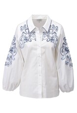 K-design 20 blouse K-design met borduursel C702L white