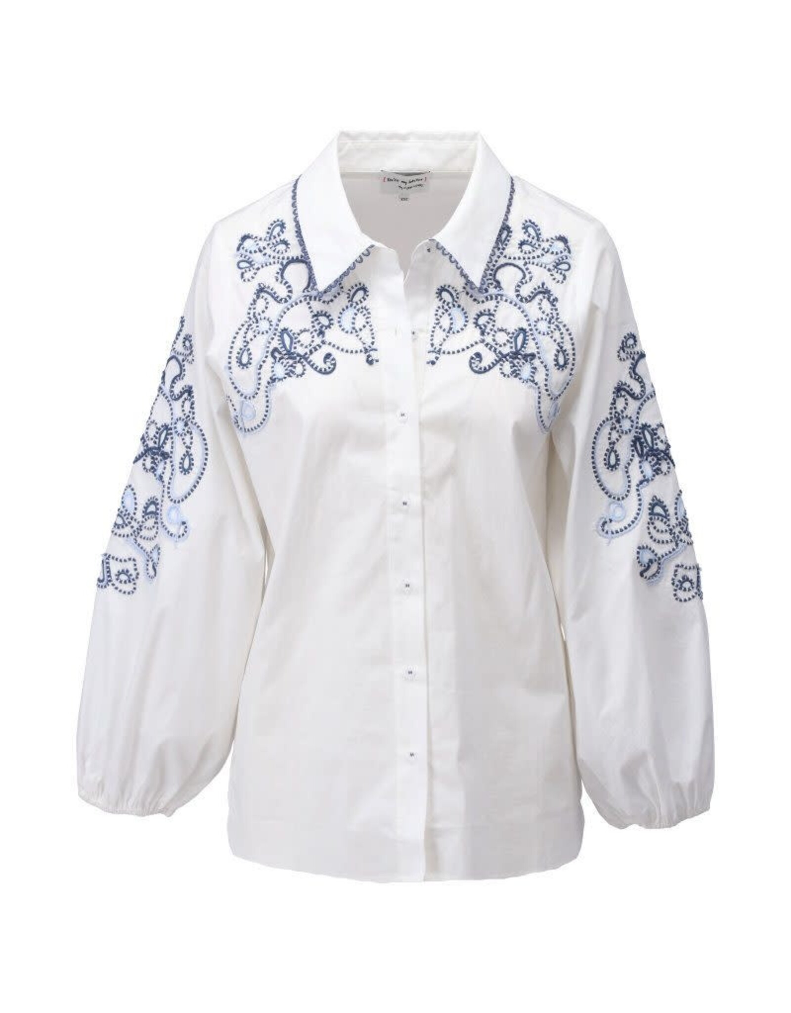 K-design 20 blouse K-design met borduursel C702L white