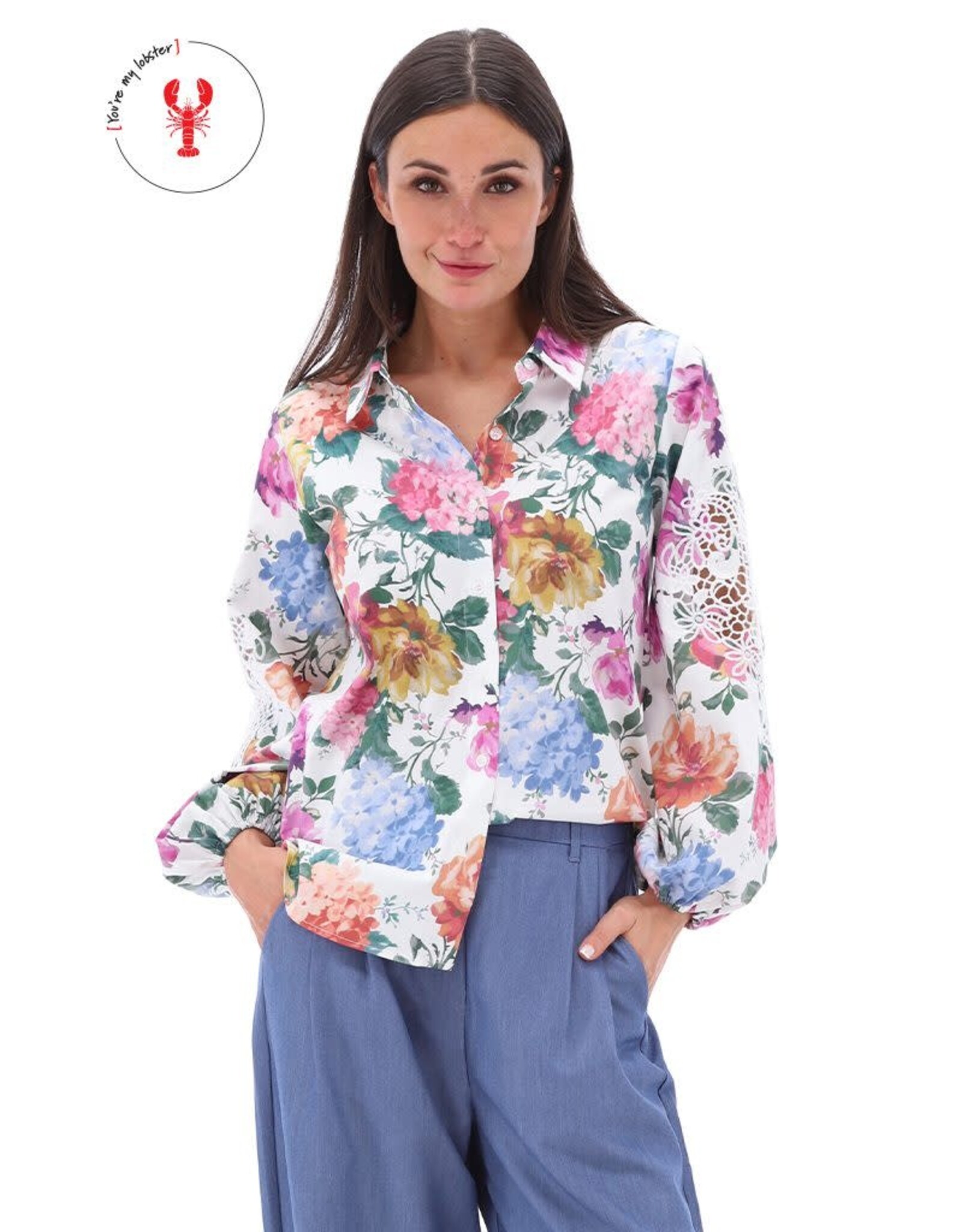 K-design 20 blouse K-design met borduursel & design C726L P067