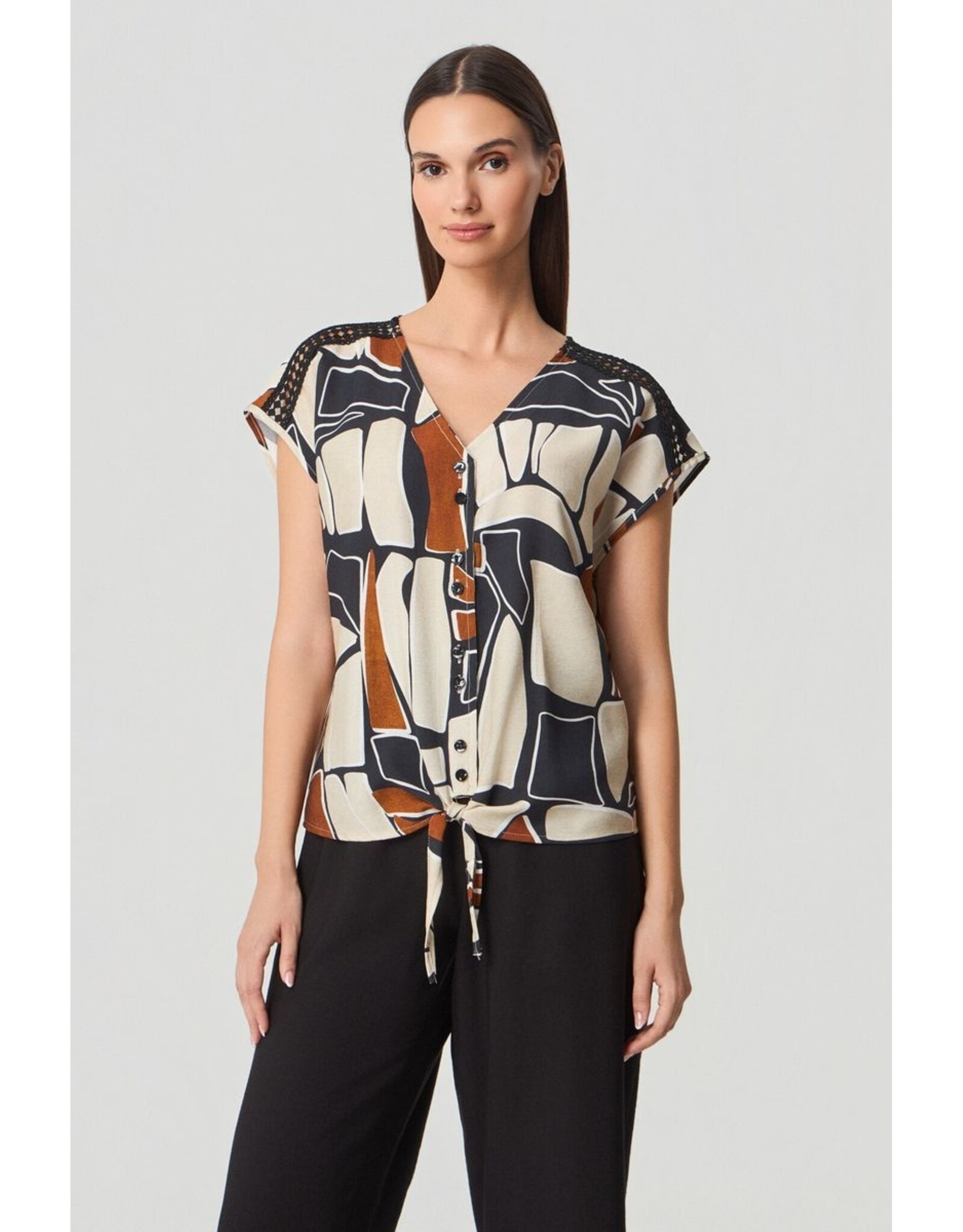 Batida 45 shirt batida 2525 black sand block print