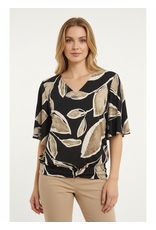 Batida 45 shirt batida 2389 sand leaves print