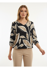 Batida 45 shirt batida 2384 sand leaves print