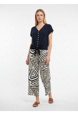 Batida 45 broek 7/8 Batida 2449 cream line print