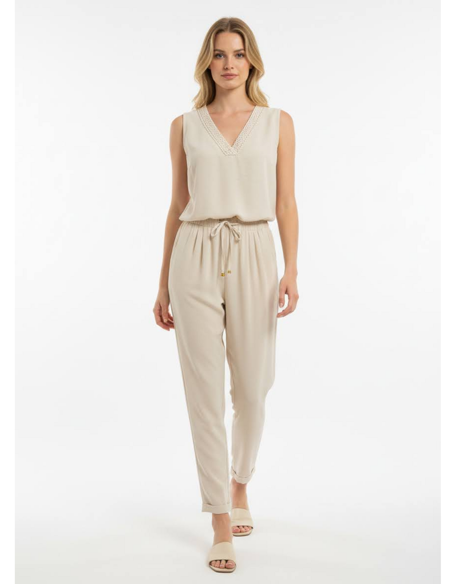 Batida 45 broek Batida 2434 effen cream