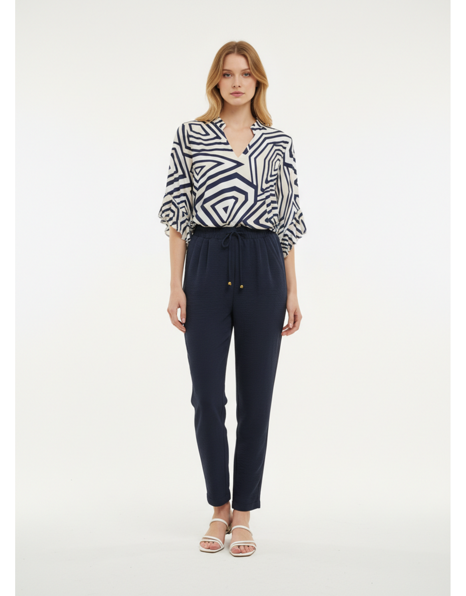 Batida 45 broek Batida 2434 effen navy blue