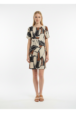 Batida 45 jurk Batida 2506 black sand block print