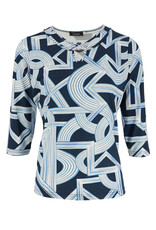 Leona per Donna 41 shirt Leona rh 3/4 mw 261.37.08 print 80 marine