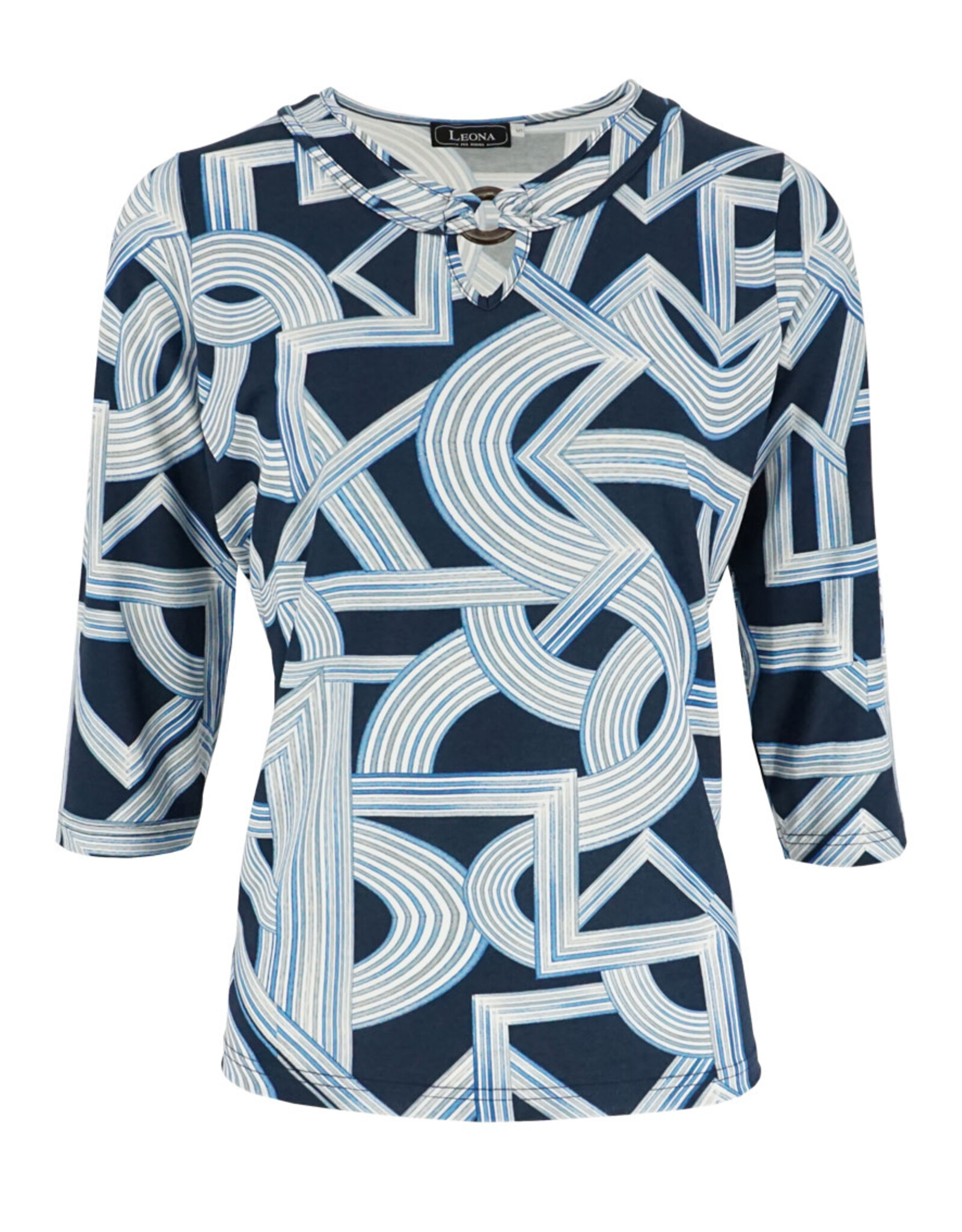 Leona per Donna 41 shirt Leona rh 3/4 mw 261.37.08 print 80 marine