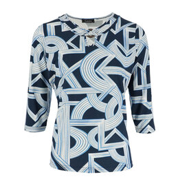 Leona per Donna 41 shirt Leona rh 3/4 mw 261.37.08 print 80 marine