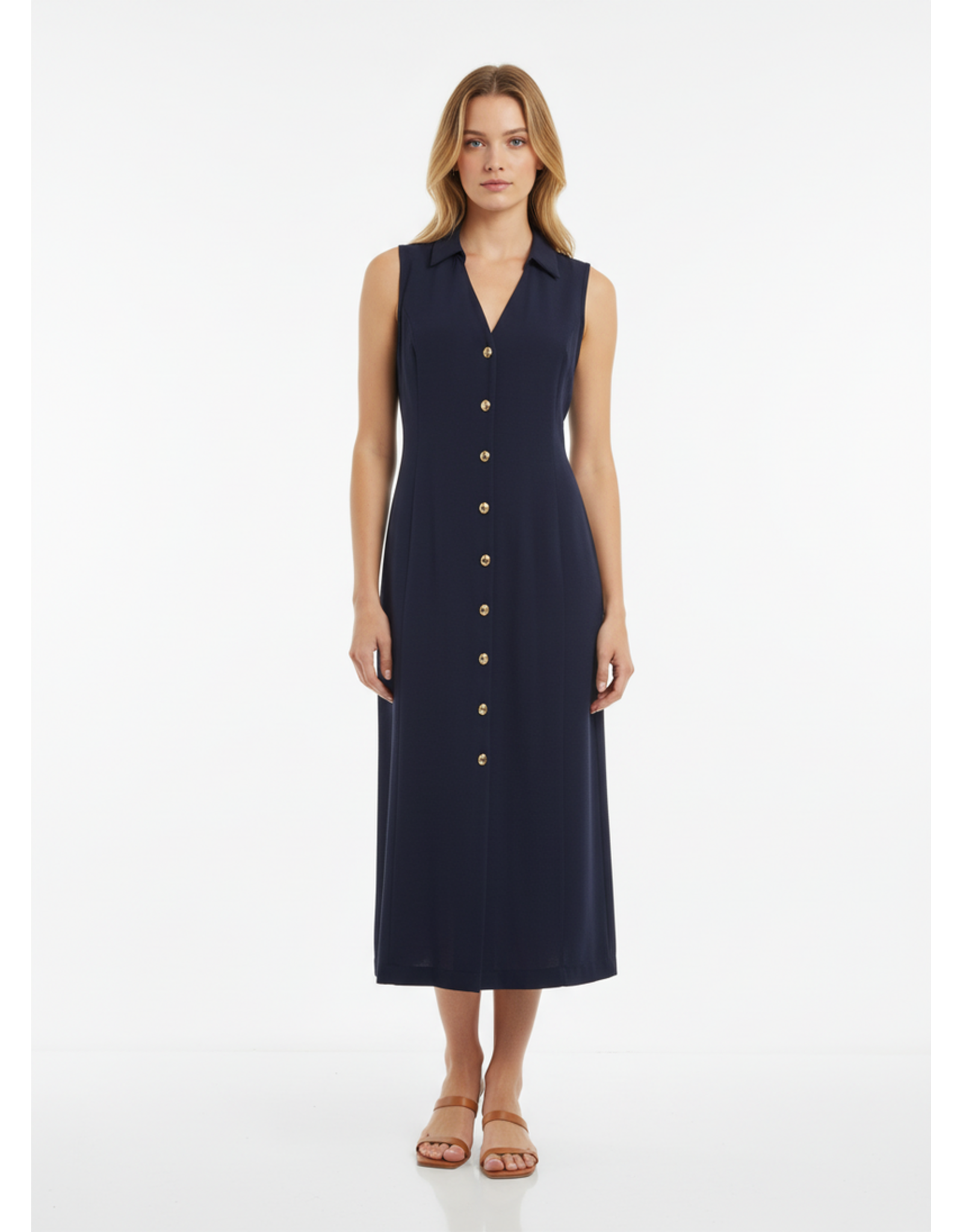 Batida 45 midi jurk Batida 2512 navy blue