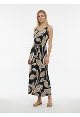 Batida 45 midi jurk Batida 2402 sand leaves print