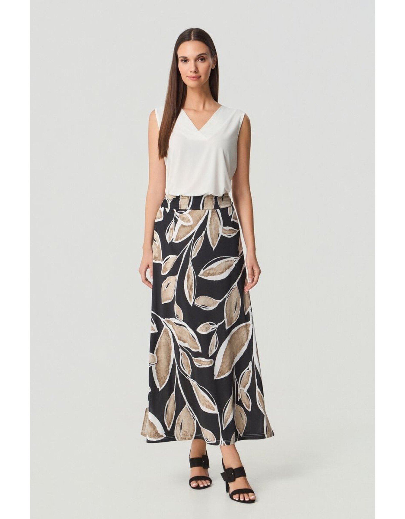 Batida 45 rok lang Batida 2404 sand leaves print