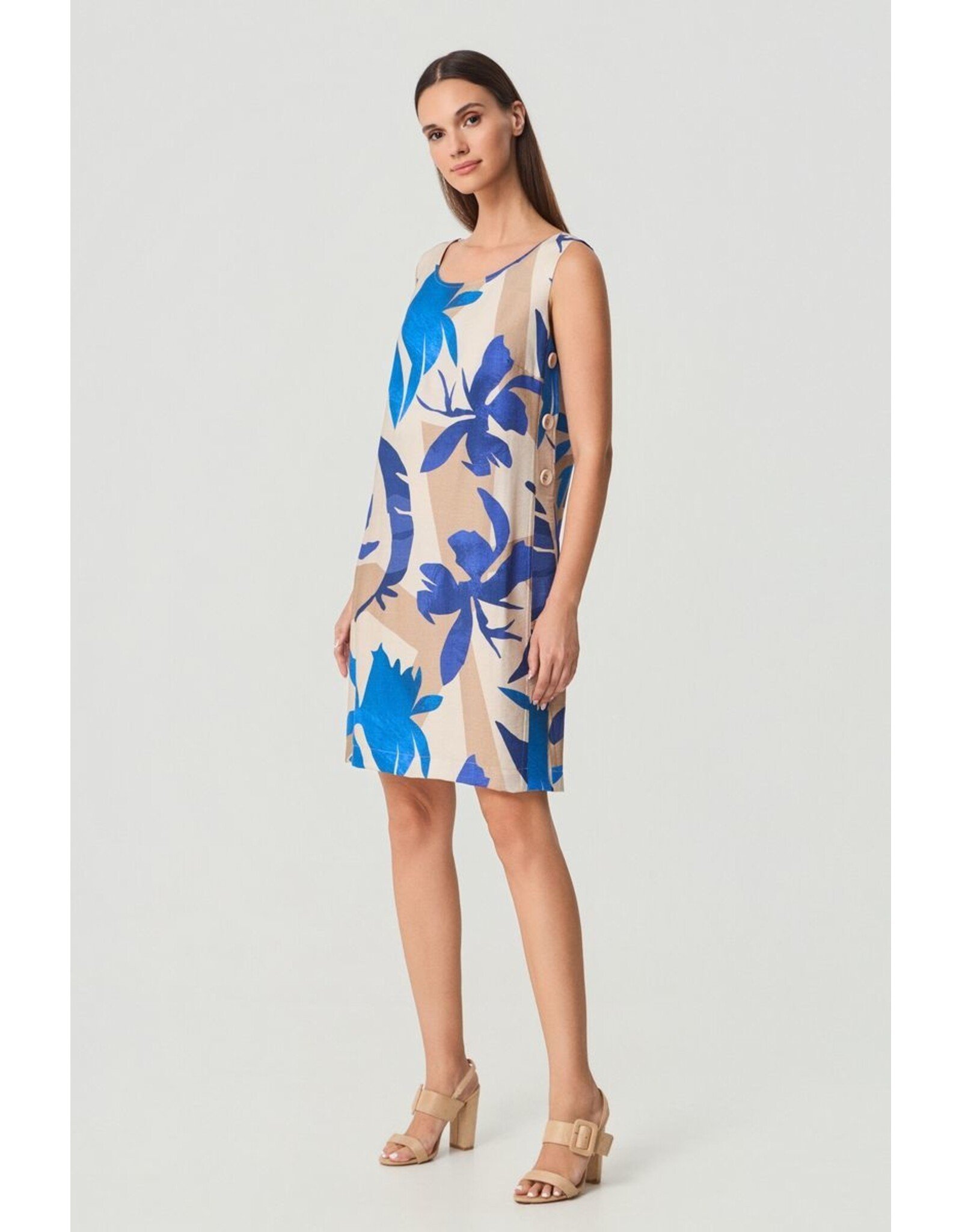 Batida 45 jurk Batida 2515 royal nature print