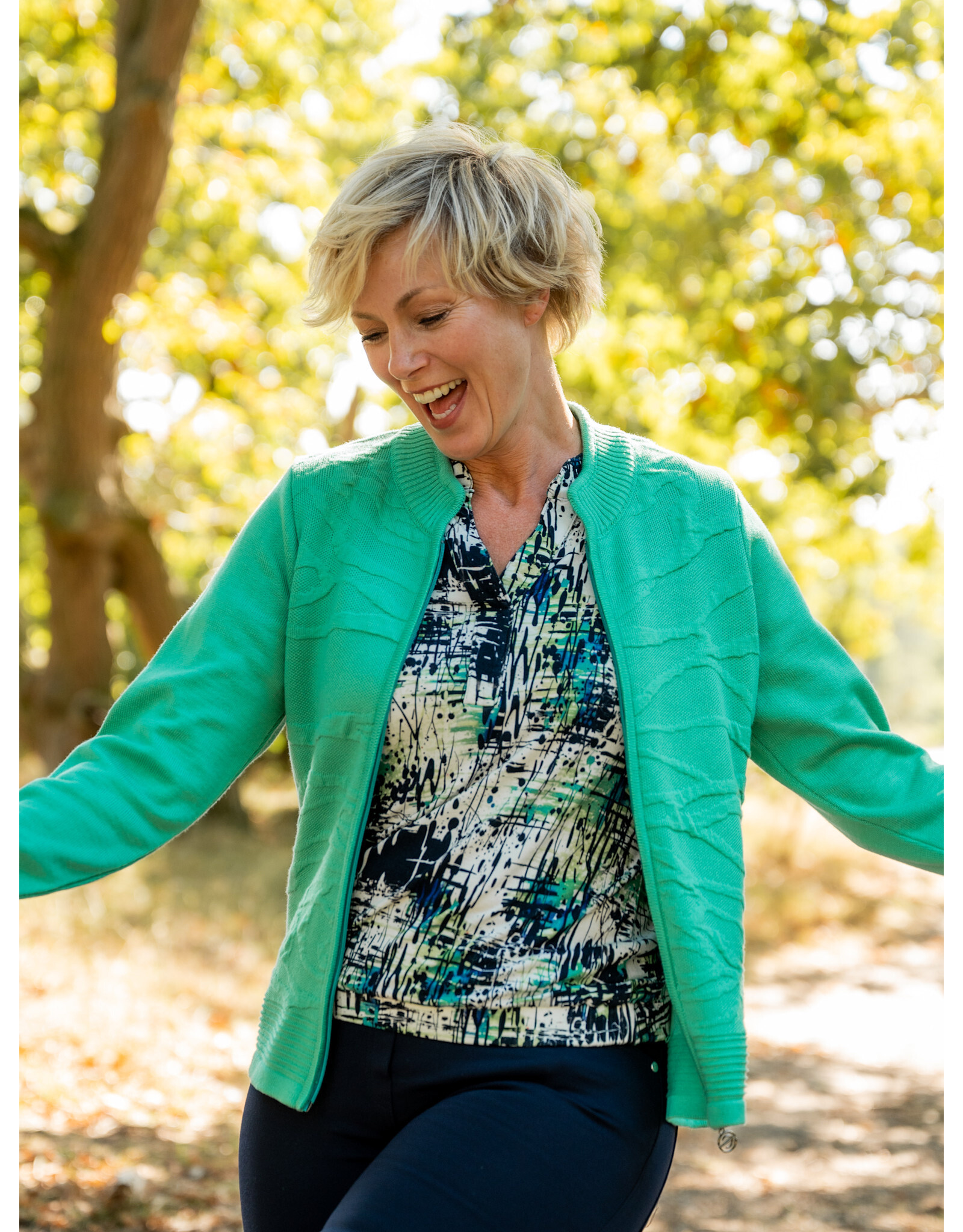 Leona per Donna 41 vest rits Leona 261 Wendy 21 green