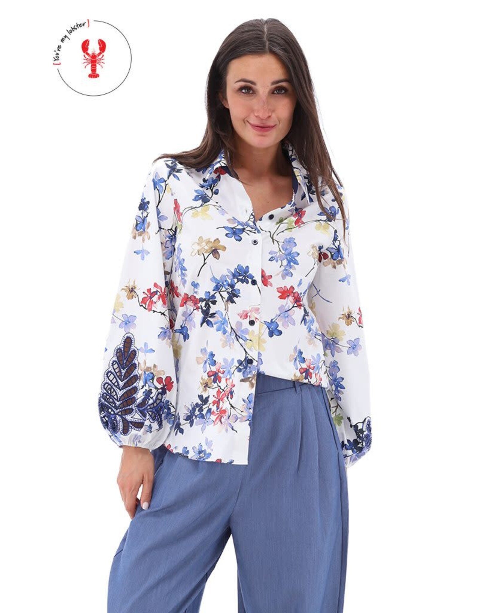 K-design 20 blouse K-design met borduursel & design C717L P075