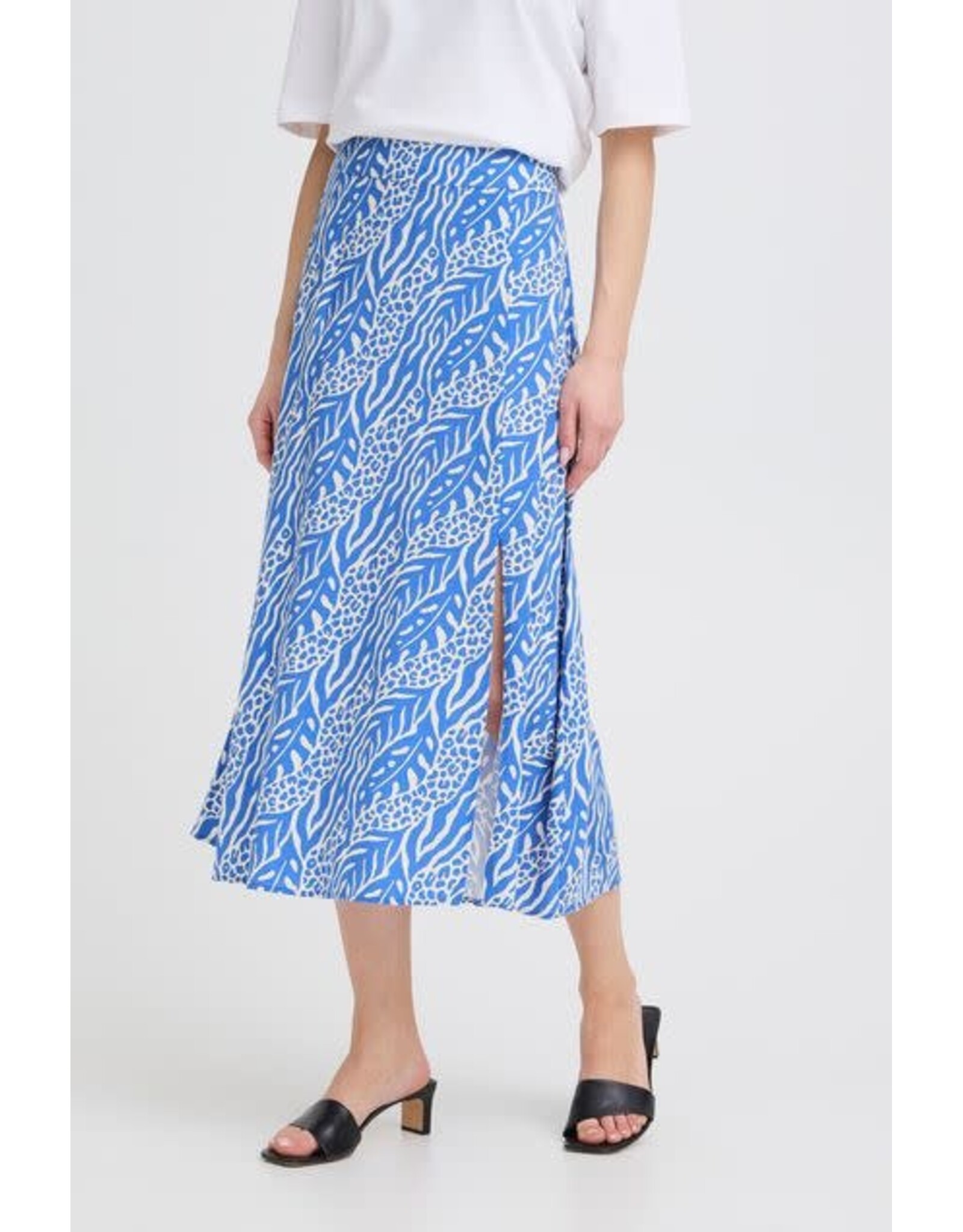 B.Young 44 midi skirt B.Young 20818759 bymmjoella nature vibes nebulas blue