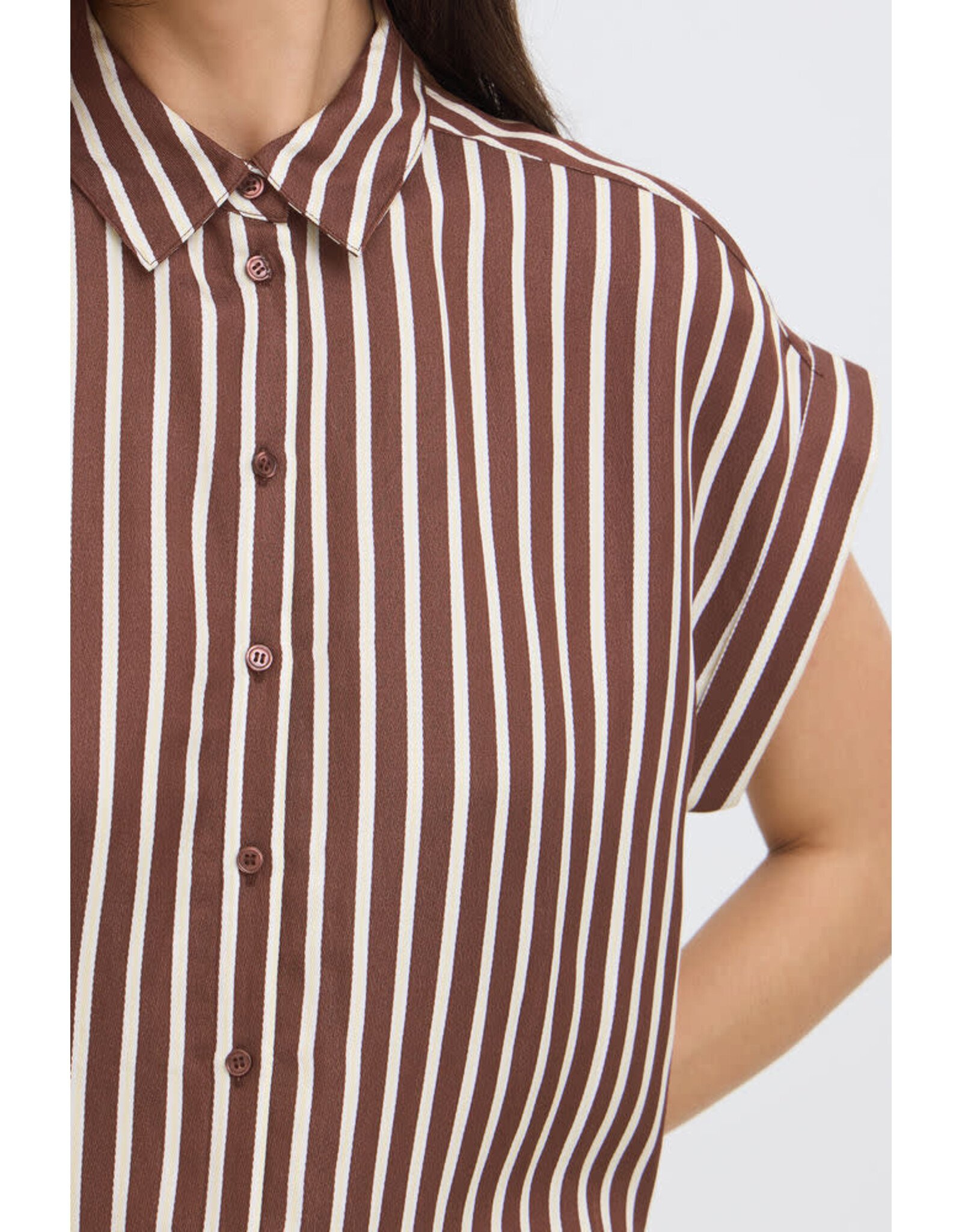 B.Young 44 shirt B.Young 20818932 BYEVINO 8221 french roast stripe
