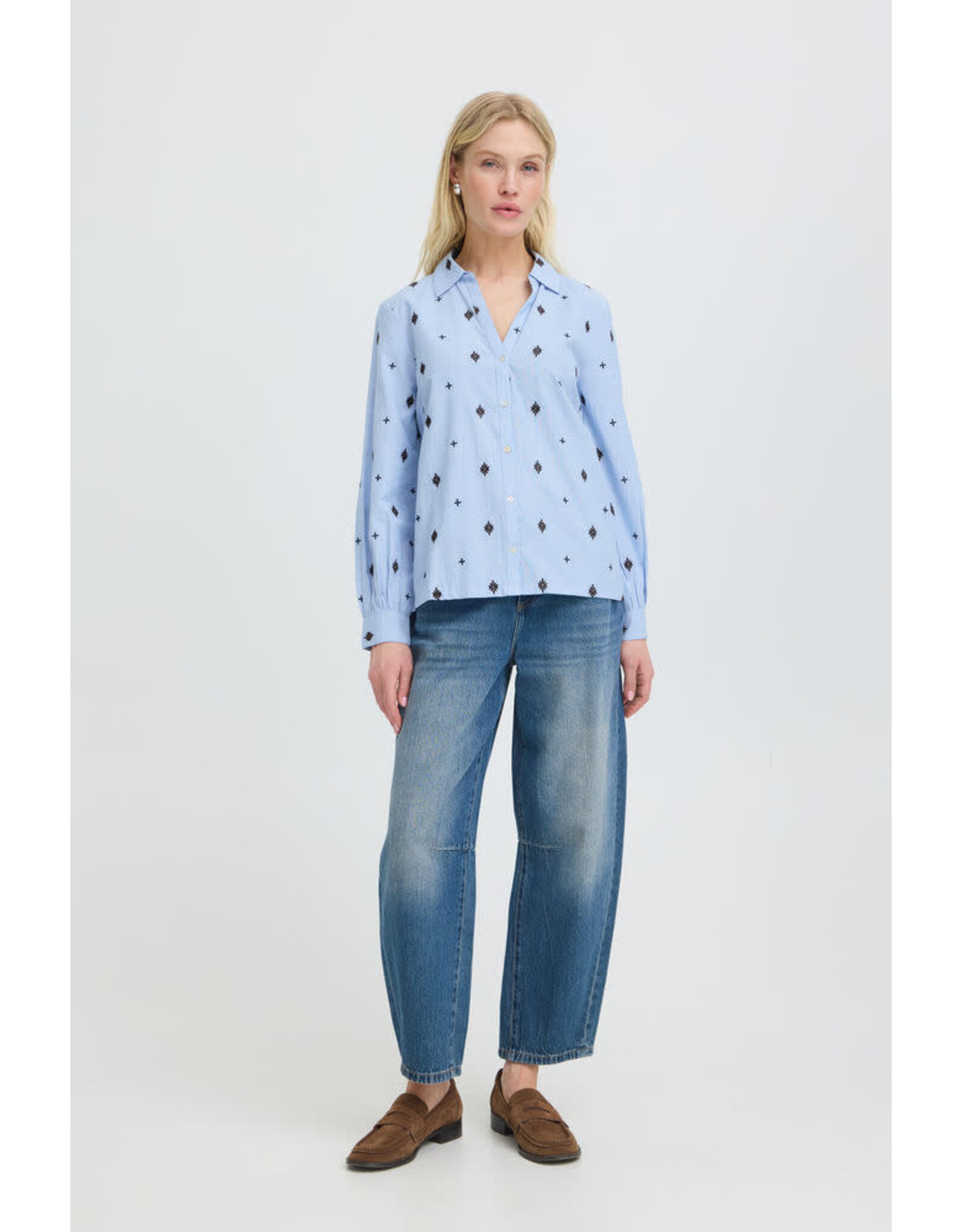 B.Young 44 shirt B.Young 20819184 byfabienne 154030 chambray blue