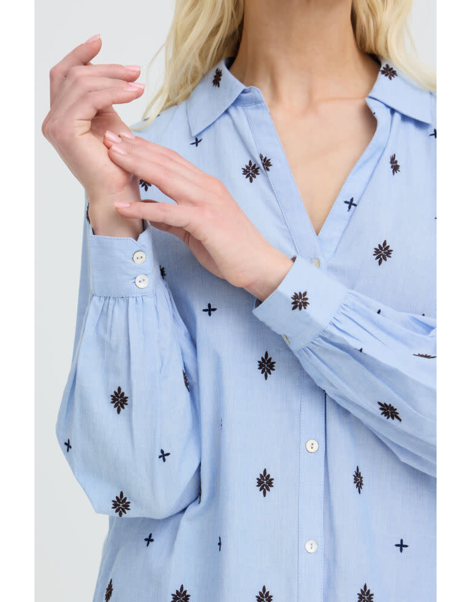 B.Young 44 shirt B.Young 20819184 byfabienne 154030 chambray blue
