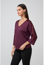 Batida 45 shirt Batida 2554 pailletten burgundy