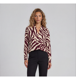 Batida 45 shirt Batida 2617 vh elast burgundy flames print