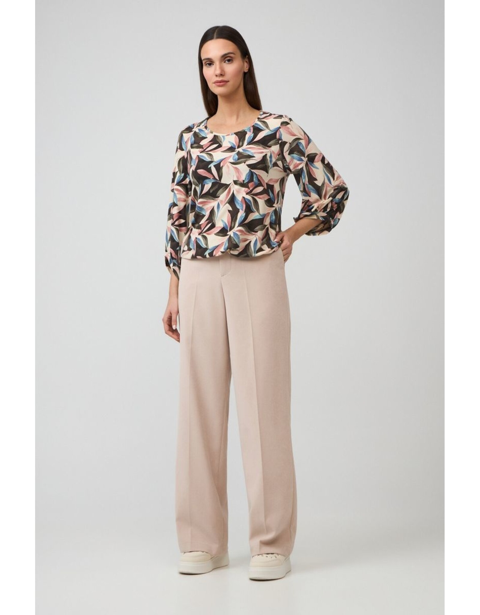 Batida 45 broek Batida 2582 fijne rib straight vanilla