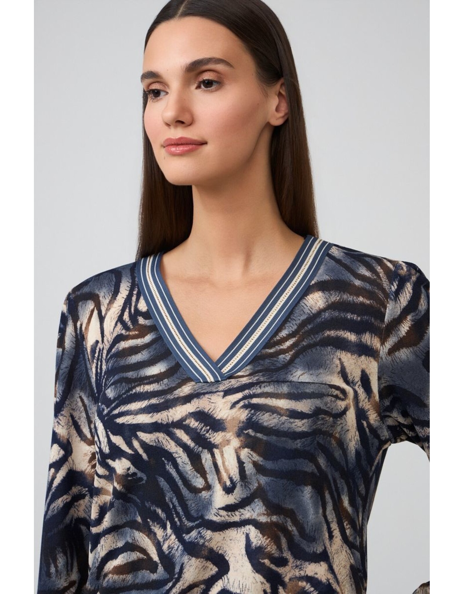 Batida 45 shirt Batida 2609 vh elast midnight blue print