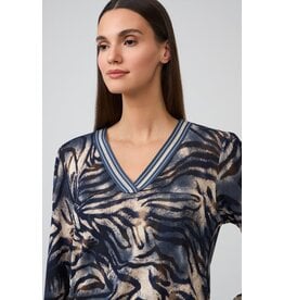 Batida 45 shirt Batida 2609 vh elast midnight blue print