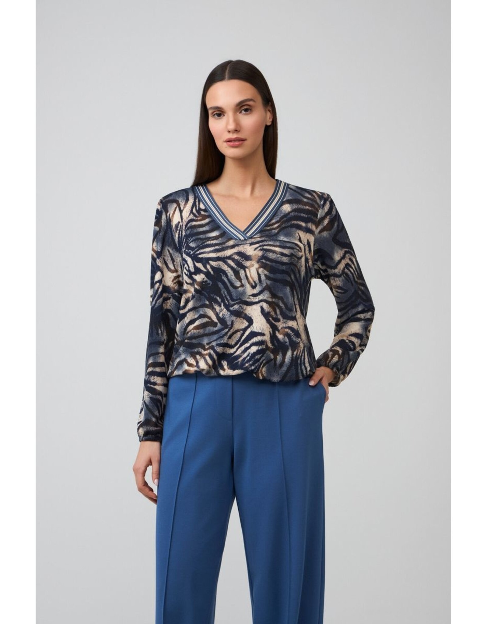 Batida 45 shirt Batida 2609 vh elast midnight blue print