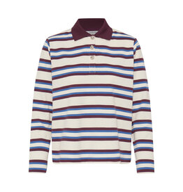 B.Young 44 polo button B.Young 20819314 Bypelda 10709 fig multi stripe brown